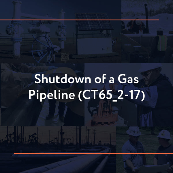 CT65_2-17: Shutdown of a Gas Pipeline