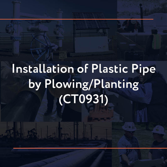 CT0931: Installation of Plastic Pipe by Plowing/Planting